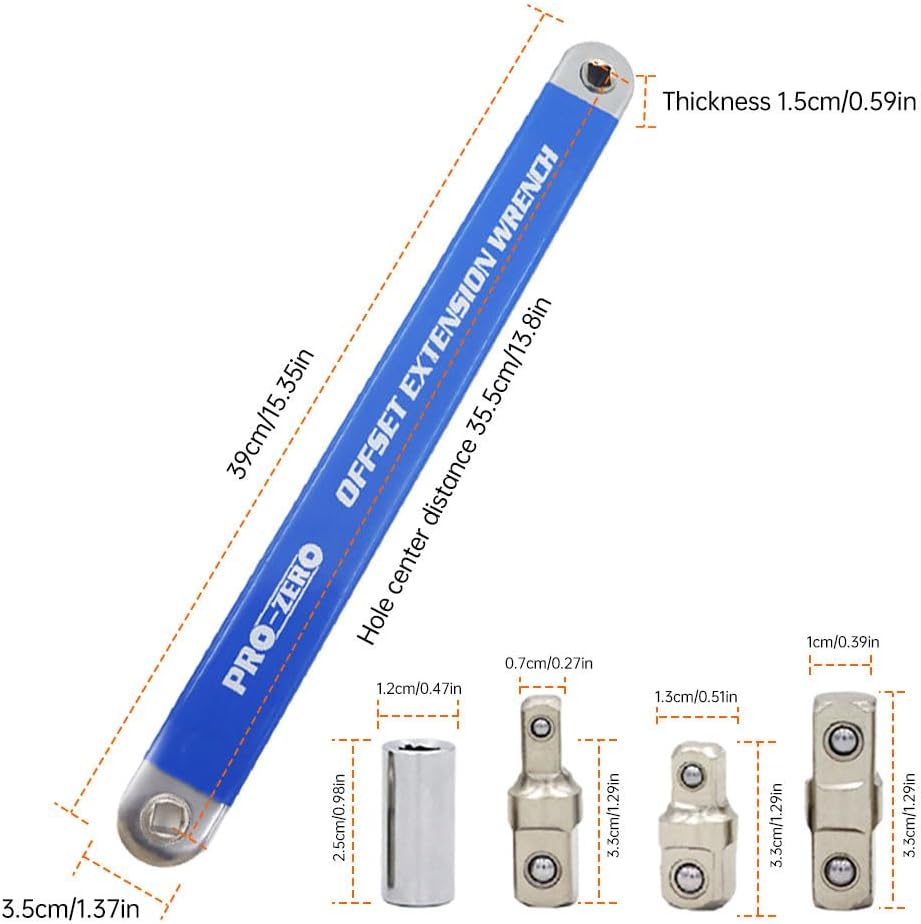 OFFSET EXTENSION™️🔧LLAVE EXTENSORA➕ 3 ADAPTADORES