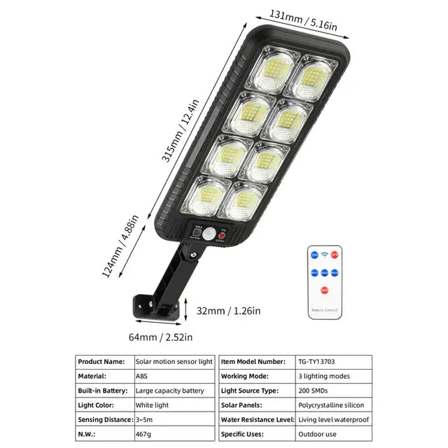 Lámpara LED Solar Premium- PARA EXTERIORES