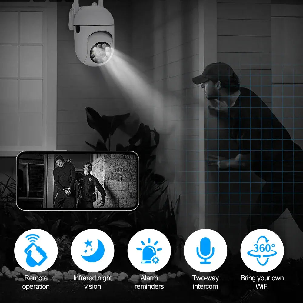 CAMARA INTELIGENTE HD🚨ROTACION 355° Y 90° VERTICAL