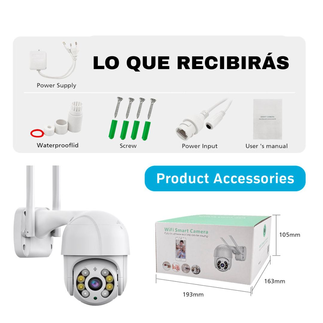 CAMARA PARA EXTERIORES FULL HD- ROTACION 360°-90°