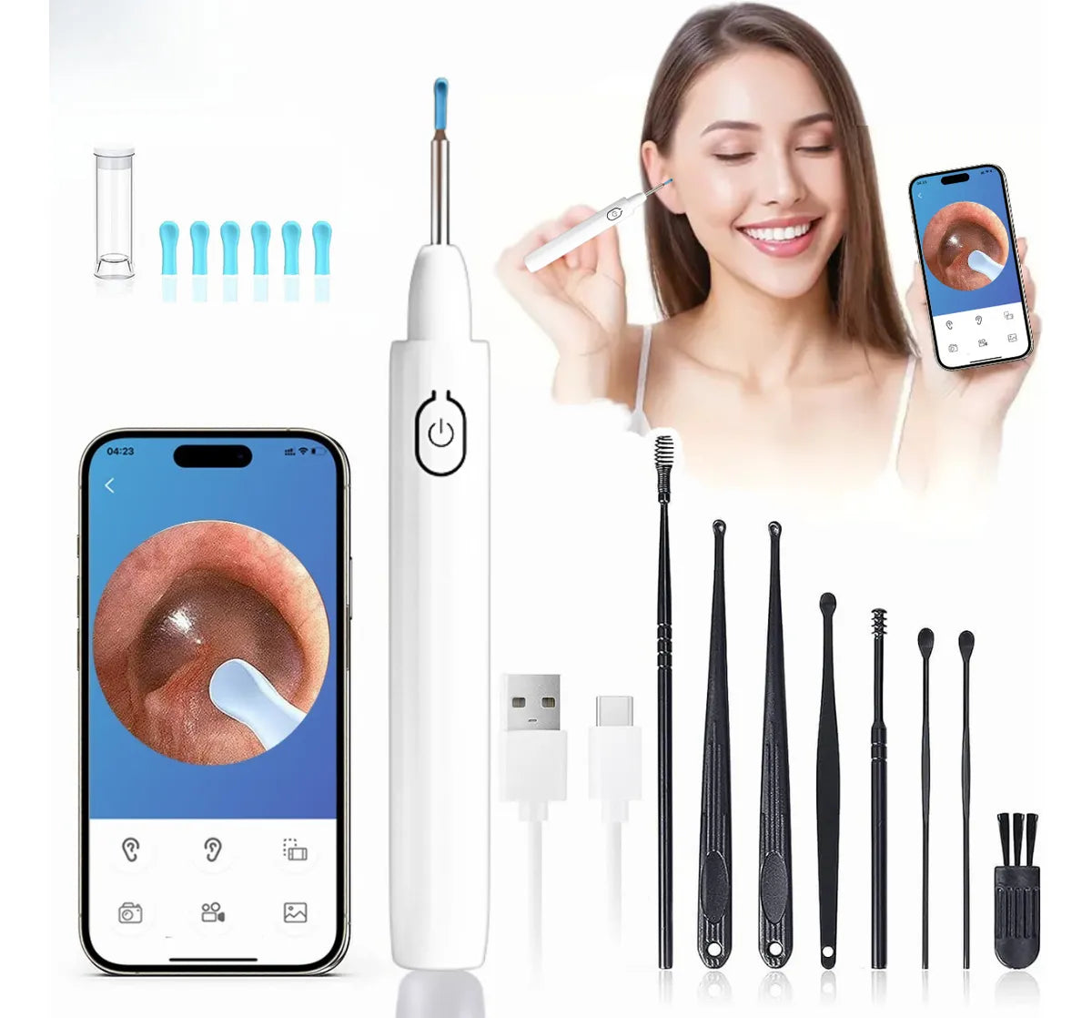 LIMPIADOR DE OÍDOS INTELIGENTE CON CÁMARA HD👂🏻