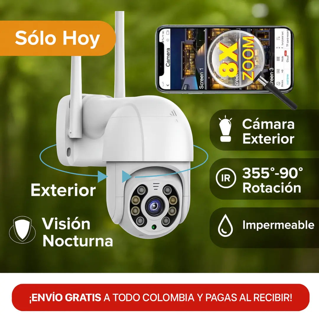 CAMARA PARA EXTERIORES FULL HD- ROTACION 360°-90°