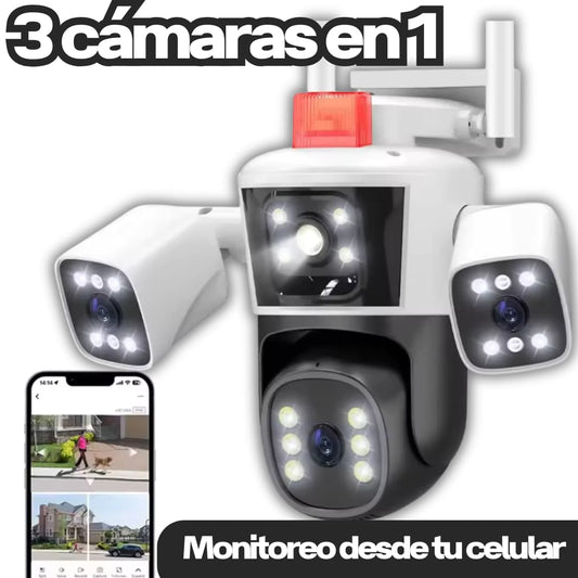 CAMARA DE SEGURIDAD PULPO🐙3 LENTES NEW 2025-