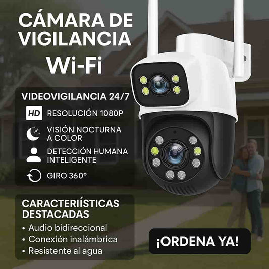 CAMARA DE SEGURIDAD X2-ROTACION 360°-90°