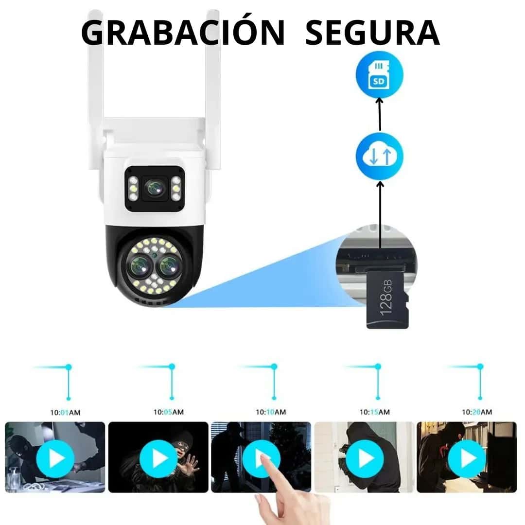 CAMARA DE SEGURIDAD X2-ROTACION 360°-90°
